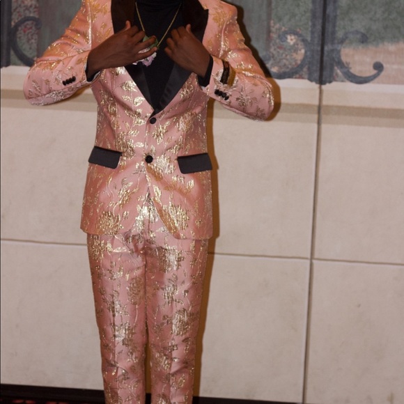 Tailored Custom Rose Gold Prom Suit - Picture 2 of 2